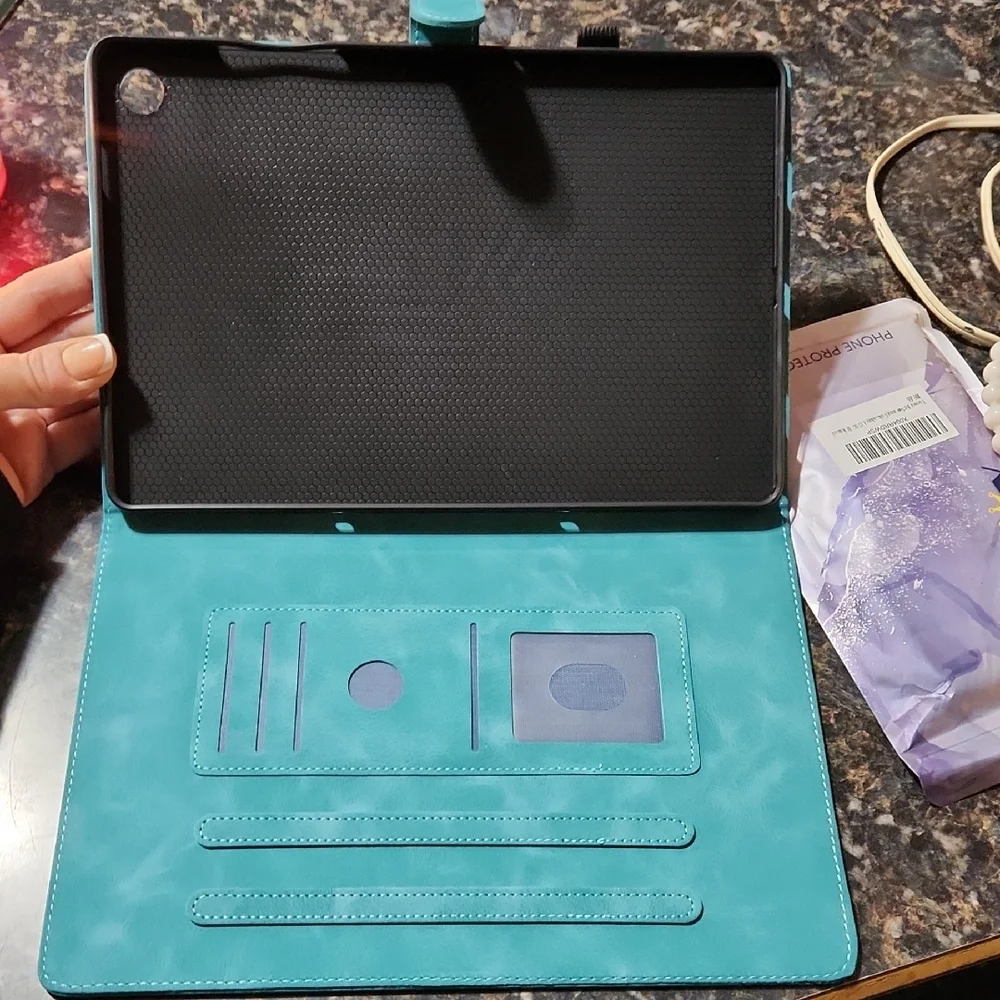 Elegant Teal Dandelion Tablet Cover 11 In.